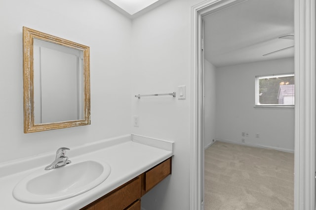 bathroom with vanity
