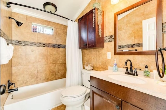16530 Jean Lafitte Rd, Jamaica Beach, TX 77554 - bathroom featuring vanity, shower / bath combo, and toilet