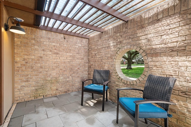 view of patio / terrace with a pergola