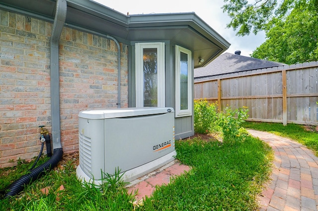 exterior view of a power unit and fence