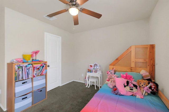 2415 Allendale Garden Ln, Spring, TX 77373 - carpeted bedroom with ceiling fan and baseboards