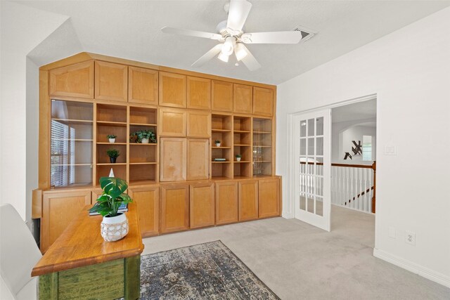 5514 Chase Hbr, Houston, TX 77041 - unfurnished office with ceiling fan, light carpet, and baseboards