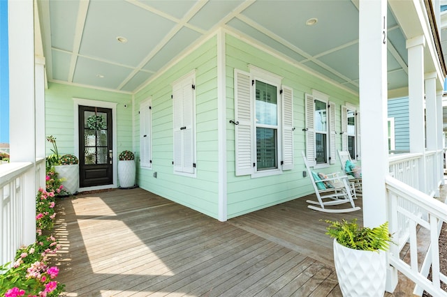 12 Caravelle Ct, Galveston, TX 77554 - view of wooden porch