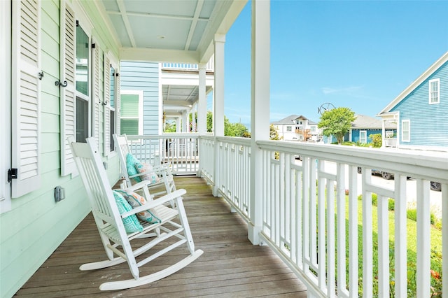 12 Caravelle Ct, Galveston, TX 77554 - wooden terrace with a residential view