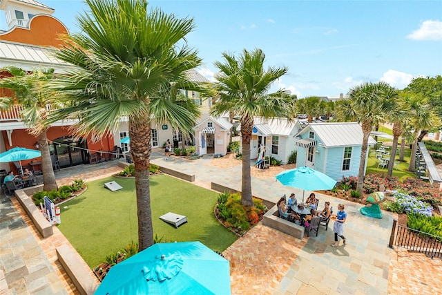12 Caravelle Ct, Galveston, TX 77554 - view of swimming pool with a patio and outdoor dining area