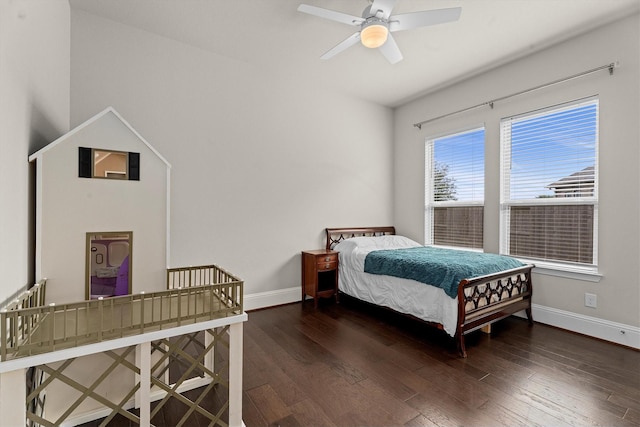 19506 Timberlake Glen Trl, Cypress, TX 77433 - bedroom with a ceiling fan, baseboards, and wood finished floors