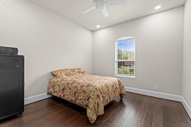 19506 Timberlake Glen Trl, Cypress, TX 77433 - bedroom with recessed lighting, baseboards, and dark wood finished floors