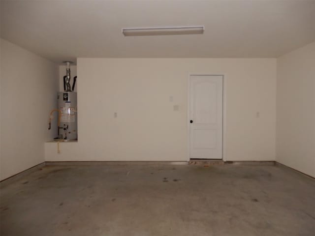 garage with water heater