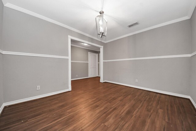 15510 Jersey Dr, Jersey Village, TX 77040 - spare room with wood finished floors and crown molding