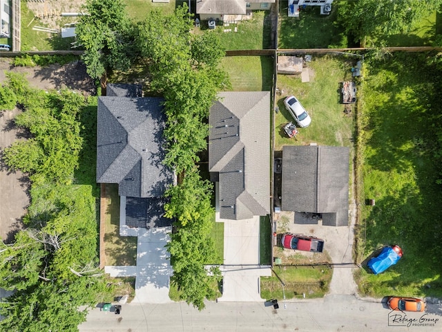 drone / aerial view with a residential view
