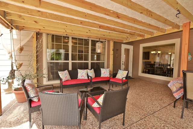 5503 Pebble Springs Dr, Houston, TX 77066 - view of patio with outdoor lounge area