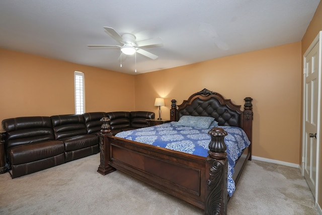 5503 Pebble Springs Dr, Houston, TX 77066 - carpeted bedroom with ceiling fan