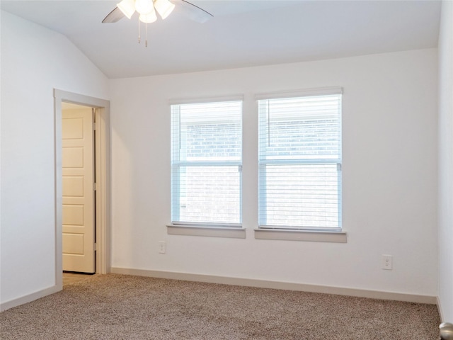 711 Boer Plains Dr, Rosharon, TX 77583 - unfurnished room featuring carpet flooring, healthy amount of natural light, ceiling fan, and vaulted ceiling
