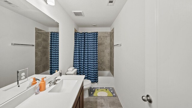 6630 Elks Trce, Richmond, TX 77406 - full bathroom featuring visible vents, shower / tub combo with curtain, toilet, and vanity