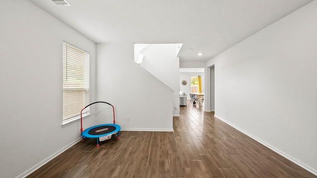 6630 Elks Trce, Richmond, TX 77406 - rec room with baseboards, recessed lighting, and wood finished floors