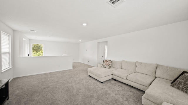 6630 Elks Trce, Richmond, TX 77406 - unfurnished living room featuring carpet flooring, recessed lighting, baseboards, and visible vents