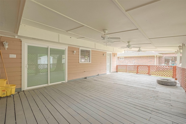 7022 Triola Ln, Houston, TX 77074 - wooden deck featuring ceiling fan