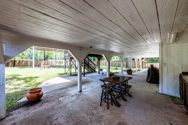 50 Canary St, Point Blank, TX 77364 - view of patio featuring stairs and grilling area