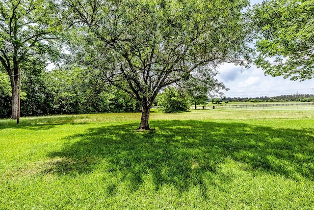 view of yard featuring a rural view