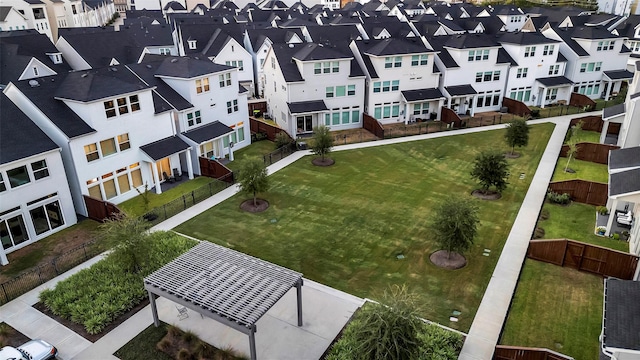 aerial view featuring a residential view