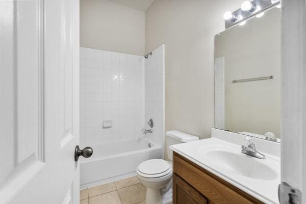 4526 Cannongate Dr, Spring Branch, TX 77373 - bathroom with vanity, tile patterned floors, and shower / bathtub combination