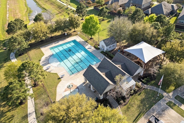 31183 Pecan Creek Dr, Brookshire, TX 77423 - drone / aerial view with a water view