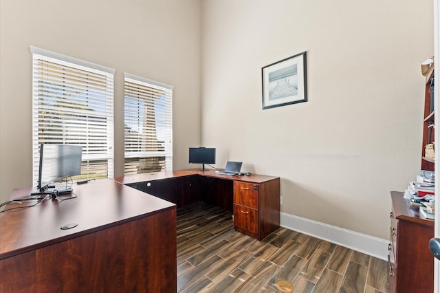 31183 Pecan Creek Dr, Brookshire, TX 77423 - office featuring baseboards and wood finish floors