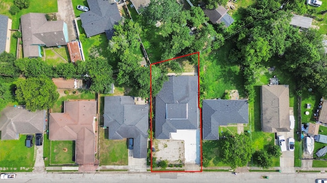 drone / aerial view with a residential view