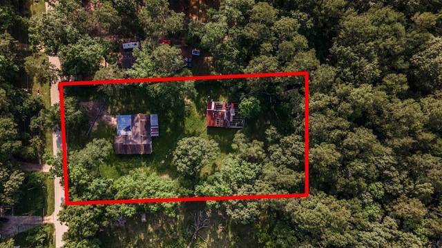 4205 Trent Rd, Huffman, TX 77336 - birds eye view of property with a forest view
