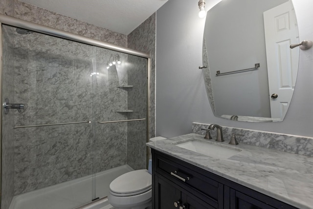 20018 Big Timber Dr, Humble, TX 77346 - full bath with vanity, toilet, and a stall shower