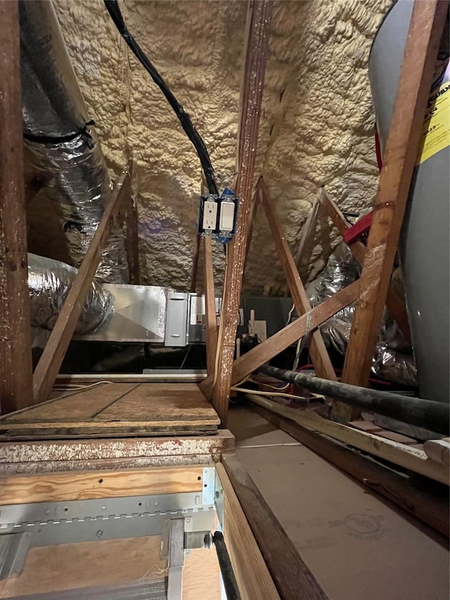 view of attic