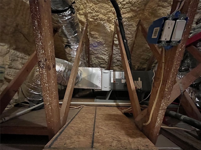 view of attic