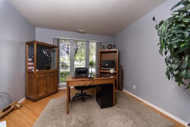 3905 Austin Lake Ct, Pearland, TX 77581 - office with baseboards, plenty of natural light, and light wood-type flooring
