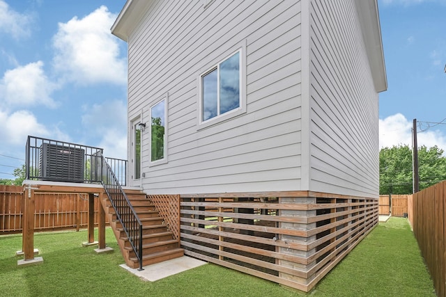 back of property with stairs