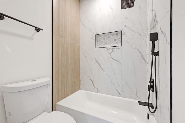 full bath featuring toilet and bathtub / shower combination