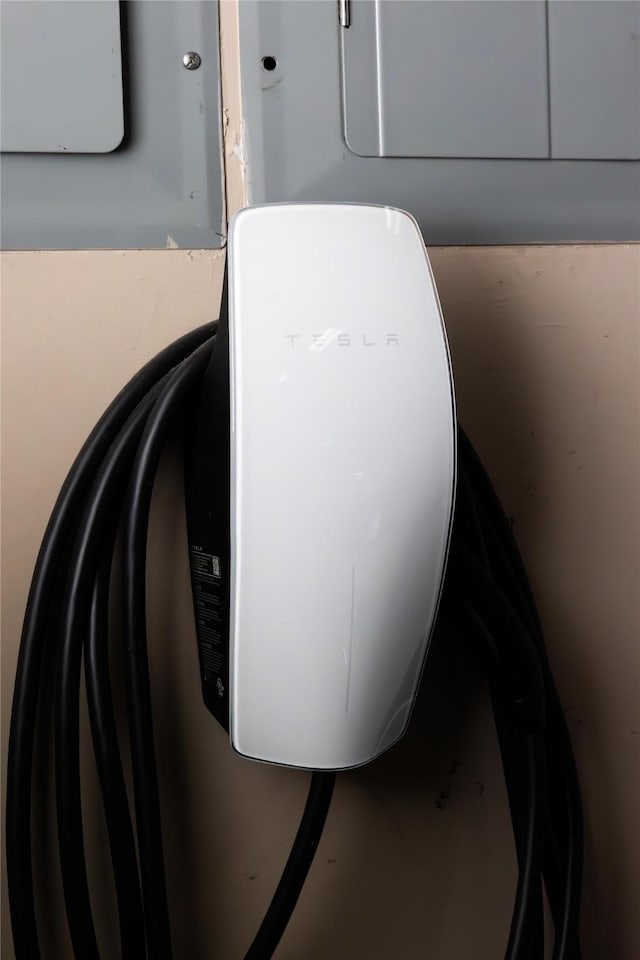 garage view of car charger