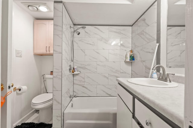 1016 E Tri Oaks Ln Unit 79, Houston, TX 77043 - bathroom featuring toilet,  shower combination, and vanity