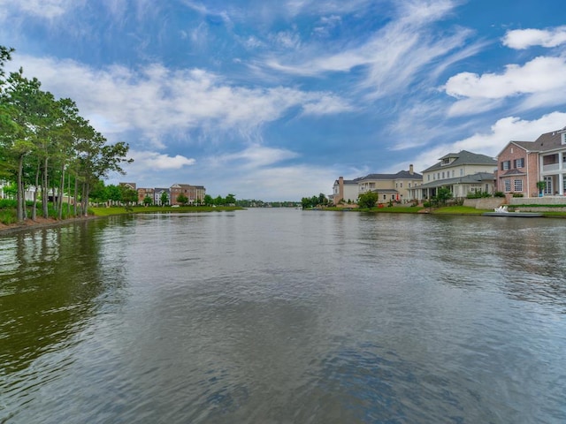 property view of water featuring a residential view