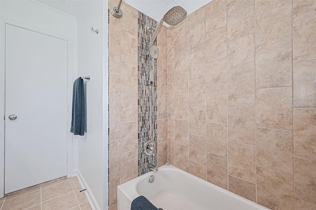 13018 Vernon Rd, Cypress, TX 77429 - bathroom featuring shower / bath combination and tile patterned flooring