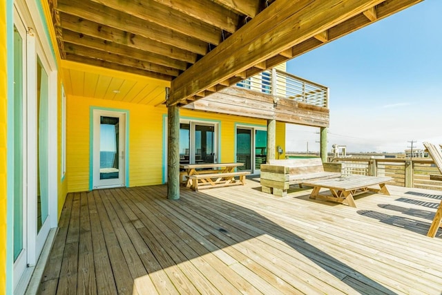 2386 Hwy 87, Gilchrist, TX 77617 - view of wooden deck