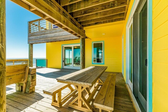 2386 Hwy 87, Gilchrist, TX 77617 - wooden deck with a water view