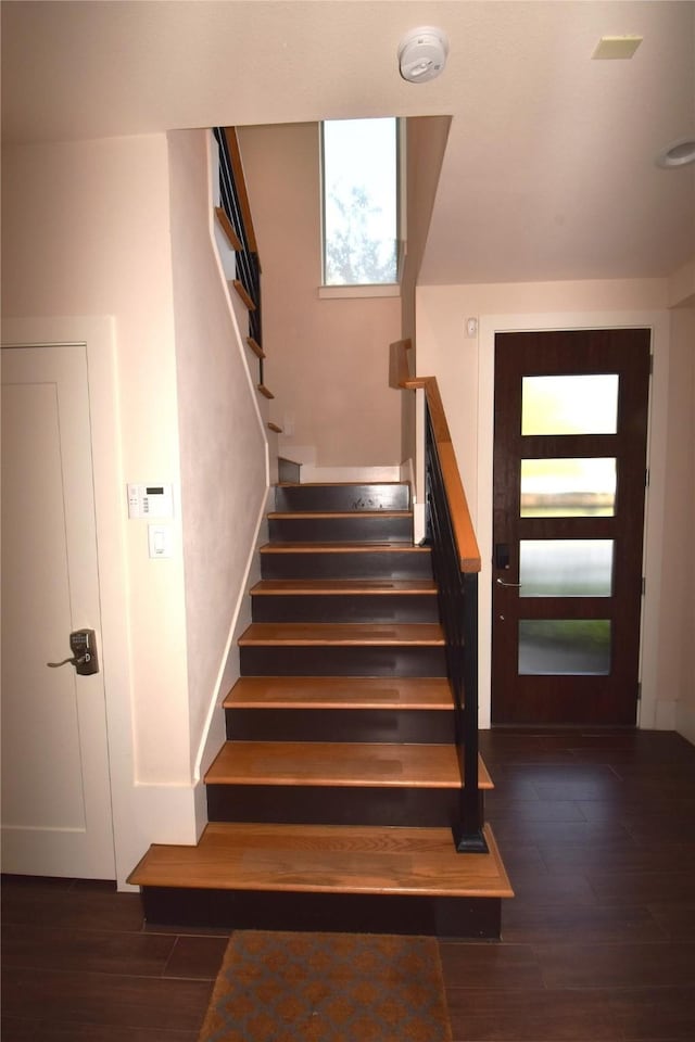 3804 Lovejoy St, Houston, TX 77003 - staircase featuring wood finished floors