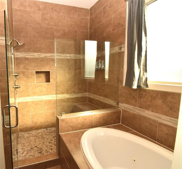 3804 Lovejoy St, Houston, TX 77003 - full bathroom featuring a stall shower and a garden tub