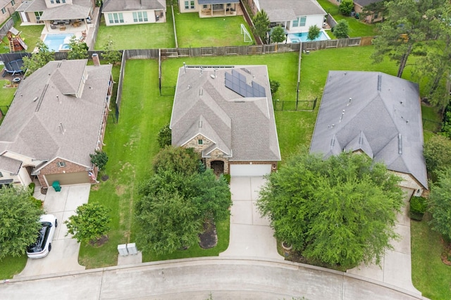 drone / aerial view featuring a residential view