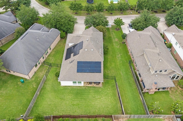 bird's eye view with a residential view