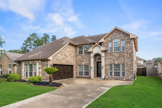 3011 Rustic Gardens Dr, Spring, TX 77386 - view of front facade featuring brick siding, concrete driveway, roof with shingles, and a garage