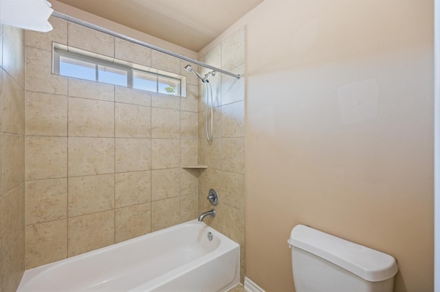 3011 Rustic Gardens Dr, Spring, TX 77386 - bathroom featuring toilet and shower / bathtub combination