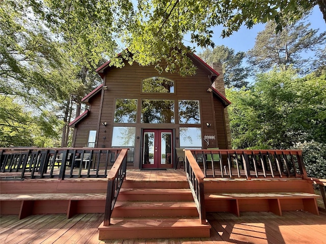 exterior space with french doors