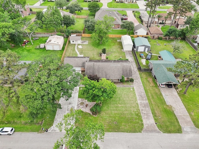 bird's eye view with a residential view