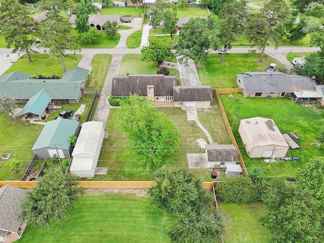 aerial view with a residential view